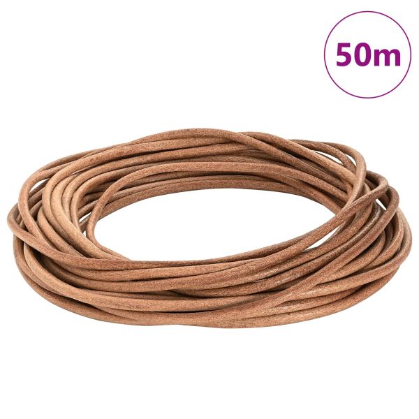 Кожена връв Кафяво Ø5 мм x 50 м Кожа