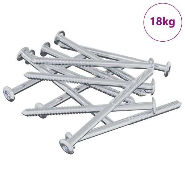 Винт 1200 pcs Сребрист M6 x 85 мм Стомана