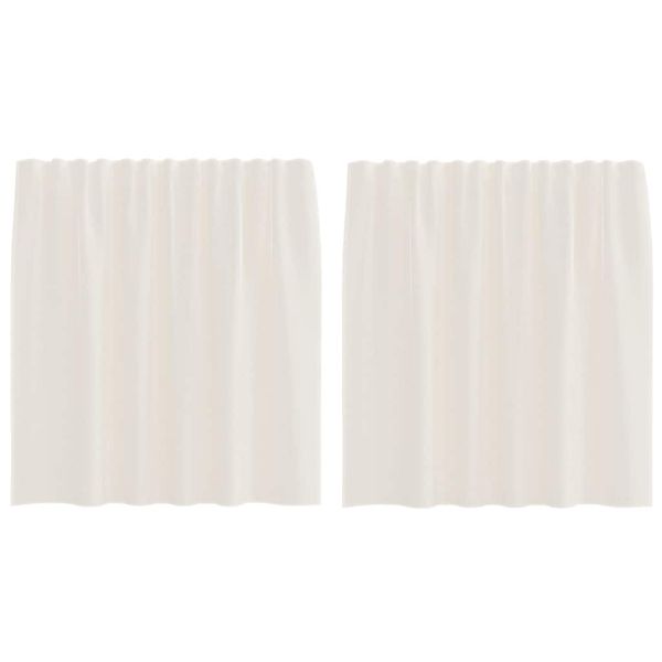 Пердета от воал с горна част, 2 бр, кремаво