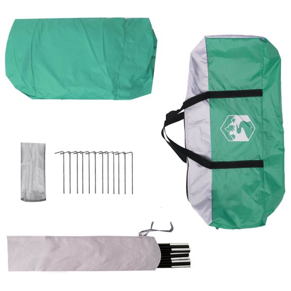 Дворен чадър полукола Синьо 640 x 432 x 205 см