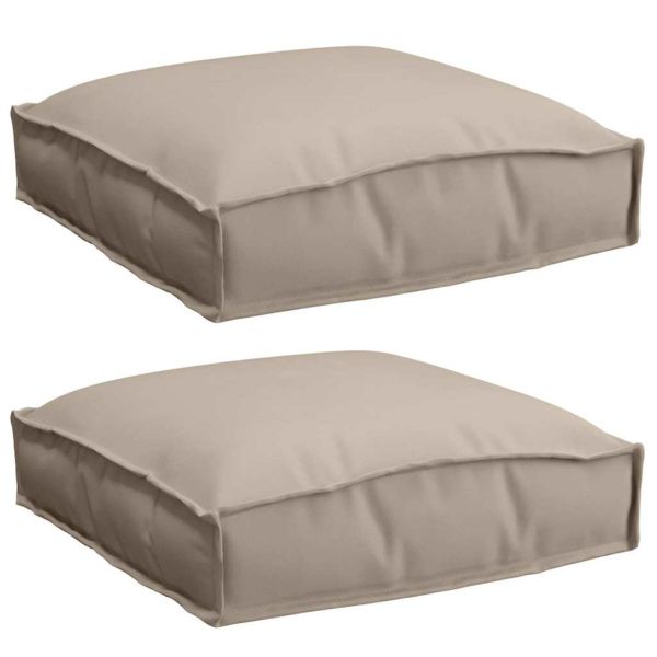 Възглавница 2 pcs Таупе 40 x 40 x 8 см Оксфордска тъкан