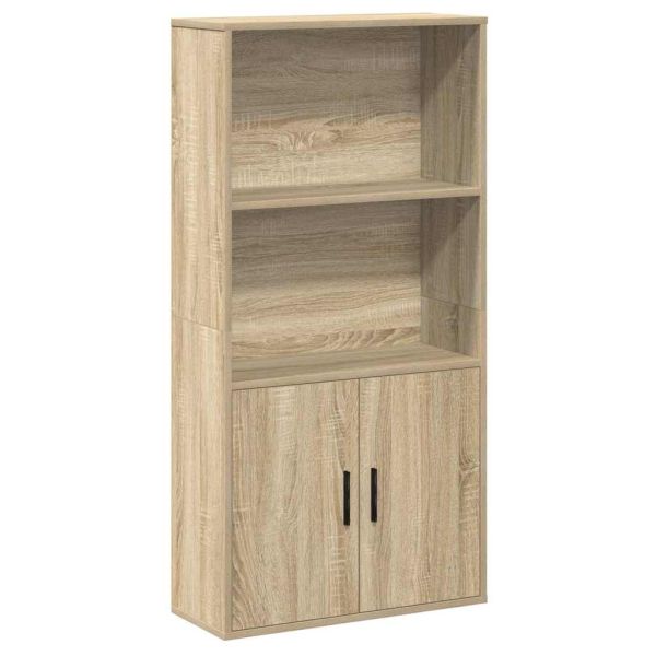 Библиотека, сонома дъб, 60x24x120 см, инженерно дърво