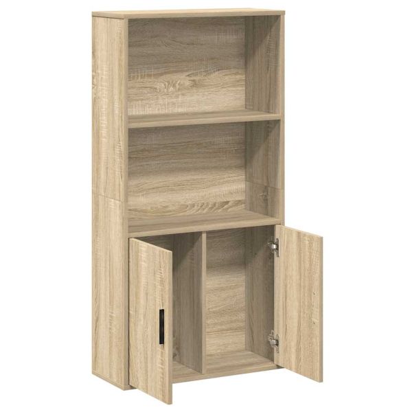 Библиотека, сонома дъб, 60x24x120 см, инженерно дърво