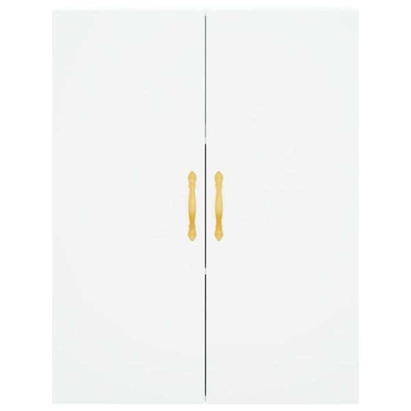 Висок шкаф, бял, 69,5x34x180 см, инженерно дърво