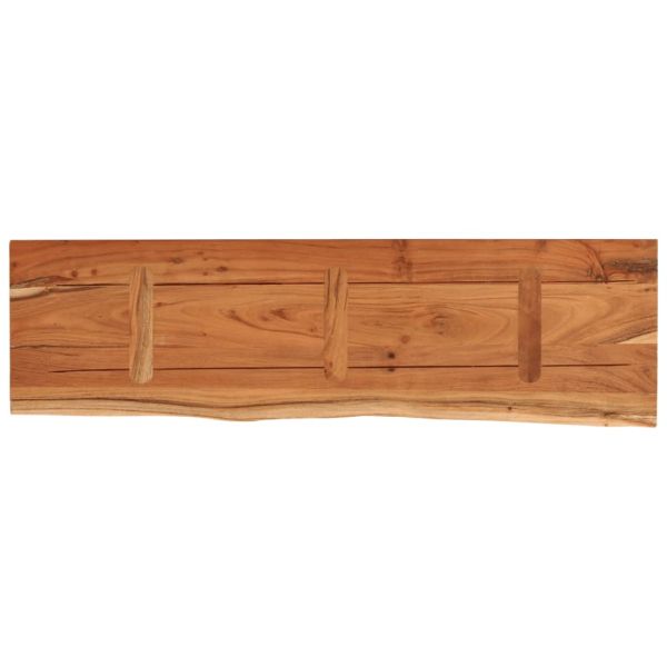 Стенен рафт, 100x30x2,5 см, правоъгълен, масив акация, жив ръб