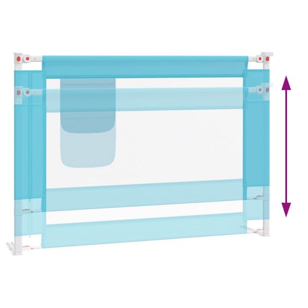 Ограничител за бебешко легло, син, 90x25 см, плат