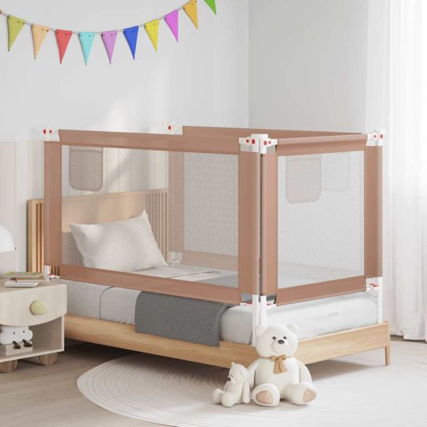 Ограничител за бебешко легло, таупе, 140x25 см, плат