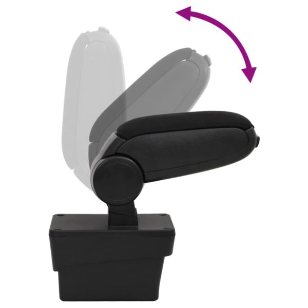 Подлакътник за кола черен 17x40x(31-49) см ABS