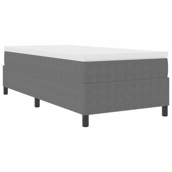 Легло с пружинирана основа Светлосив и бял 80 x 200 cm