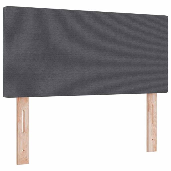 LED кутия за пружини с легло Тъмен сив и бял 80 x 200 cm