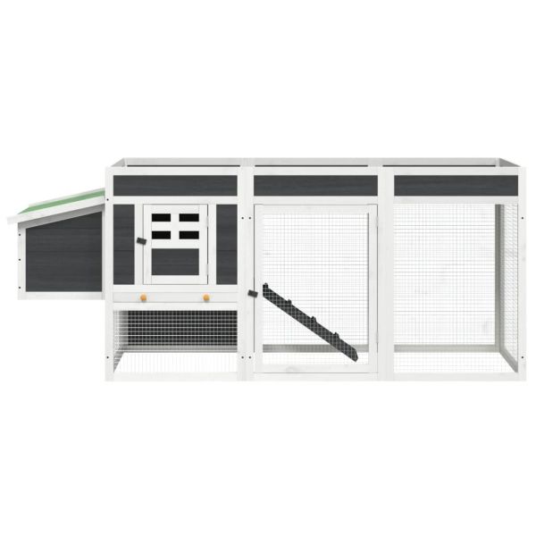 Кокошарник сив 204x50x84 см бор масив