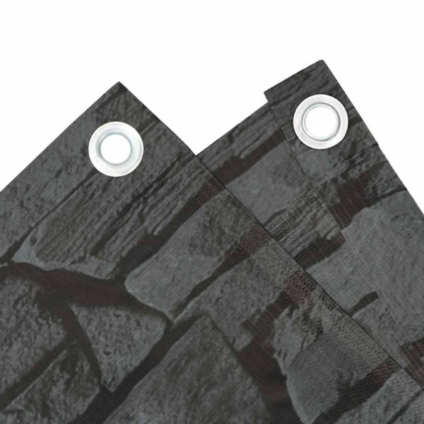 Параван за тераса каменeн зид сив 600x120 см PVC