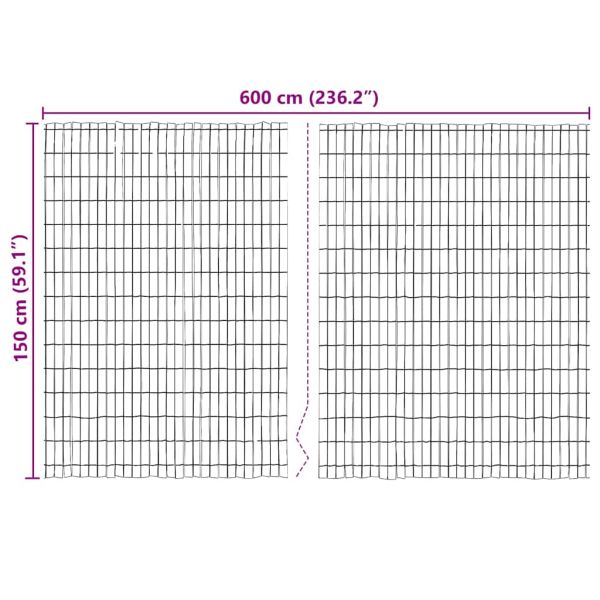 Ограда от кора Кафяво 600 x 150 cm Бор