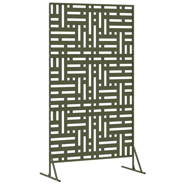 Екран за уединение Маслинено 100 x 50 x 180 см Стомана