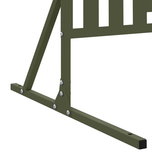 Екран за уединение Маслинено 100 x 50 x 180 см Стомана