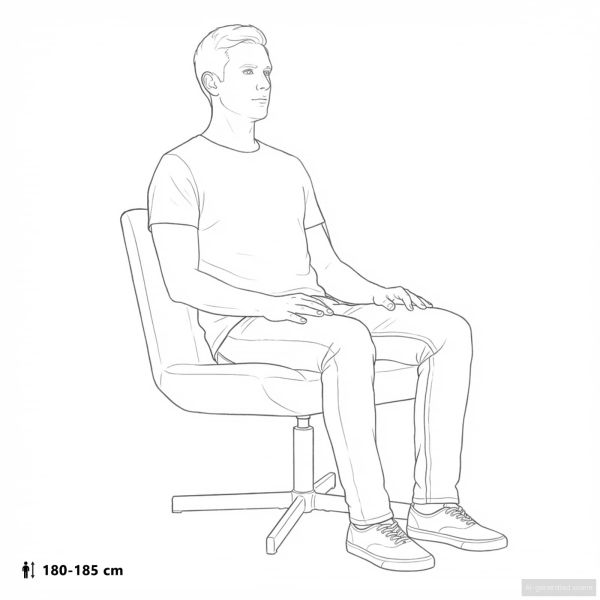 Въртящ се стол Черно 63 x 75 x 76 см текстил