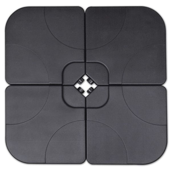 Алуминиев градински чадър с преносима основа, бял