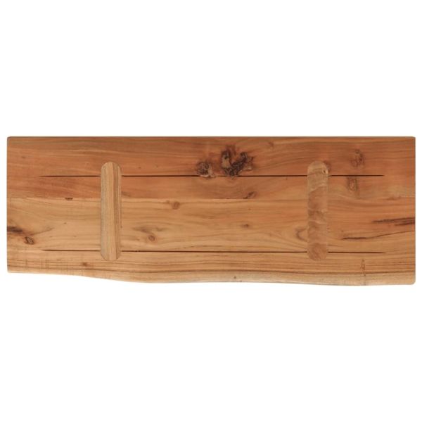 Стенен рафт, 70x30x2,5 см, правоъгълен, масив акация, жив ръб