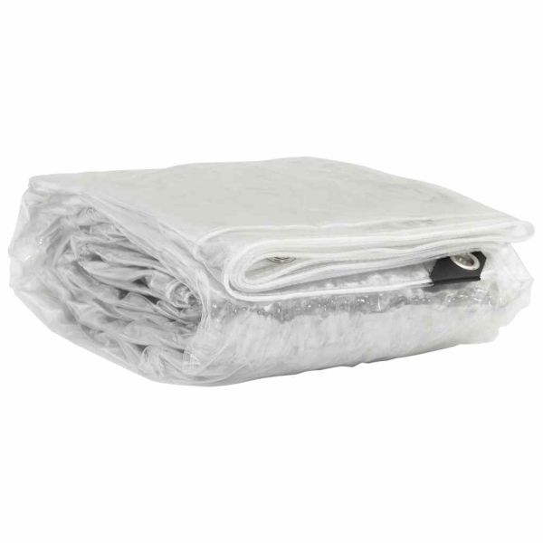 Прозрачен брезент с капси за връзки 3x4 м PVC