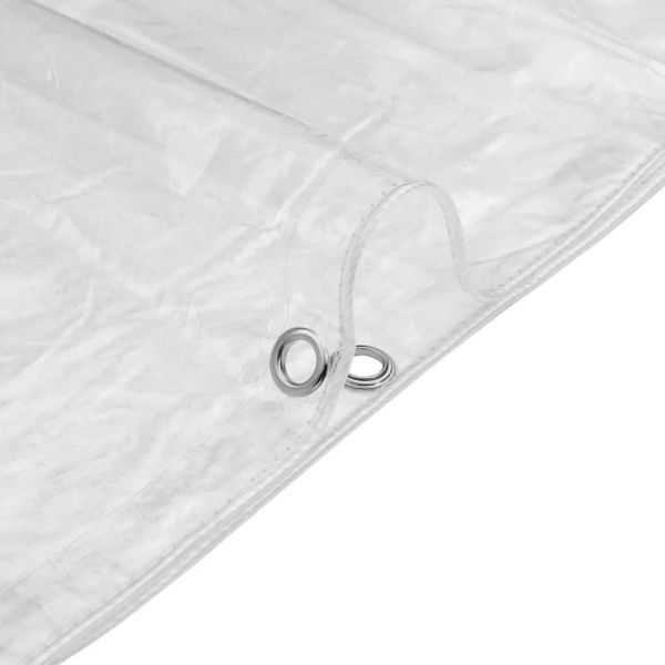 Прозрачен брезент с капси за връзки 3x4 м PVC