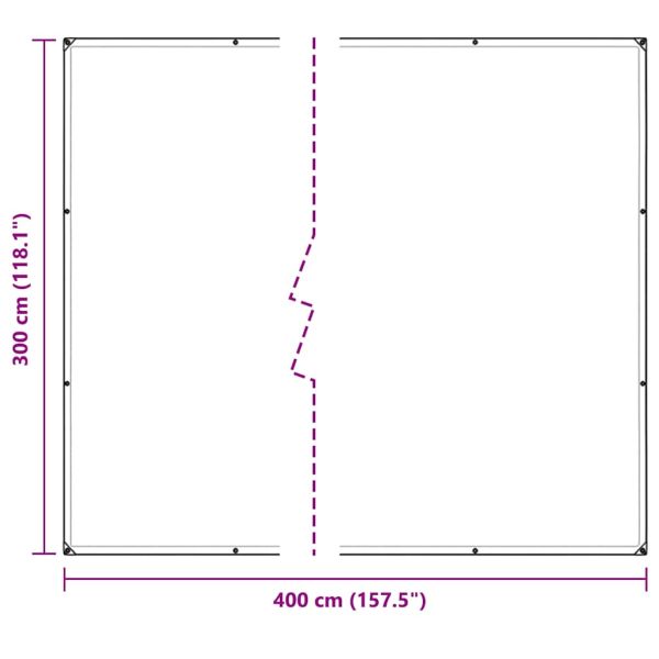 Прозрачен брезент с капси за връзки 3x4 м PVC