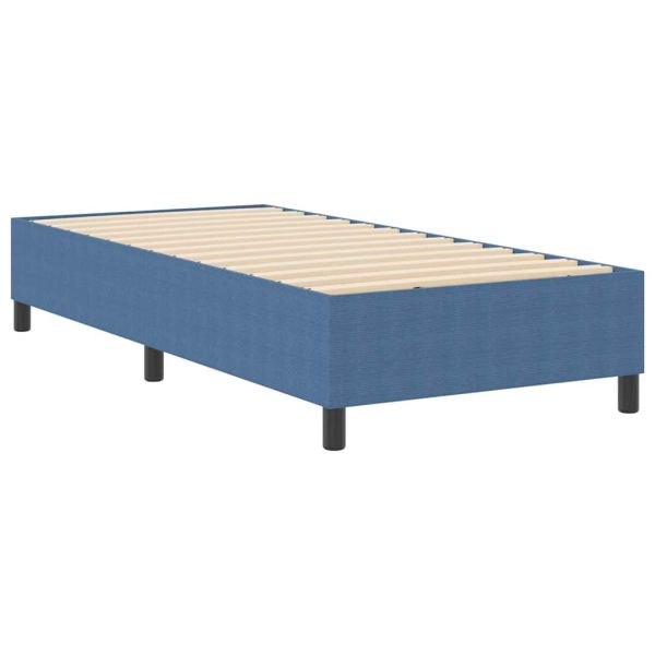 Платформено легло Синьо 90 x 190 cm Кордюрова тъкан