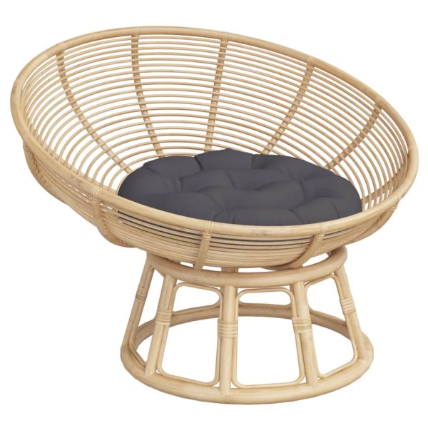 Кръгла възглавница антрацит Ø 60 x11 см Оксфорд плат