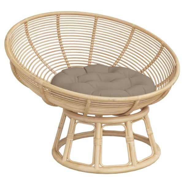 Кръгла възглавница таупе Ø 60 x11 см Оксфорд плат