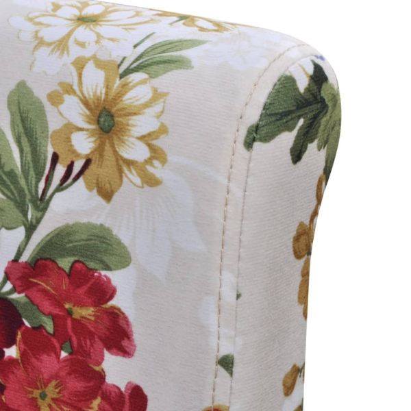 Трапезни столове, 6 бр, многоцветни, текстил