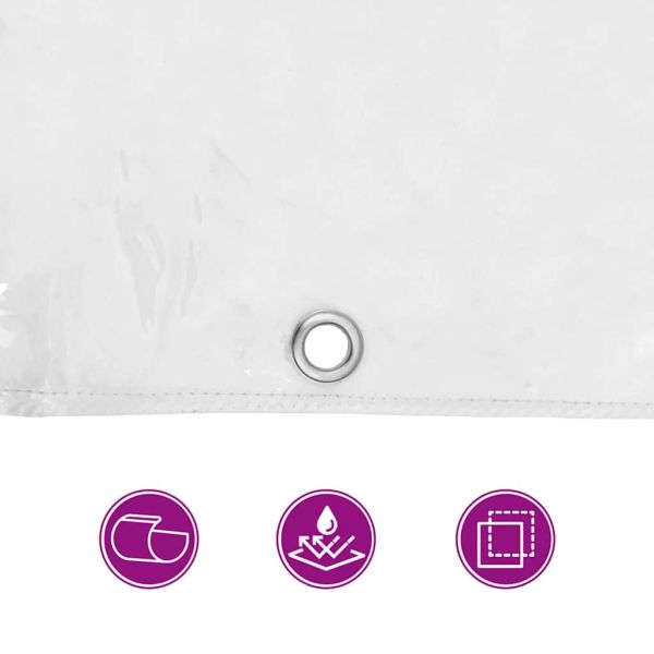 Прозрачен брезент с капси 3x12 m PVC