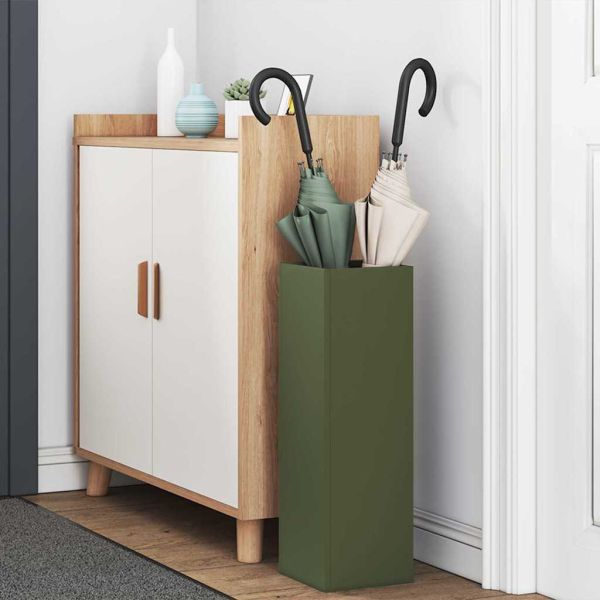 Стойка за чадър Маслинено 15,5 х 15,5 х 49 см Метал