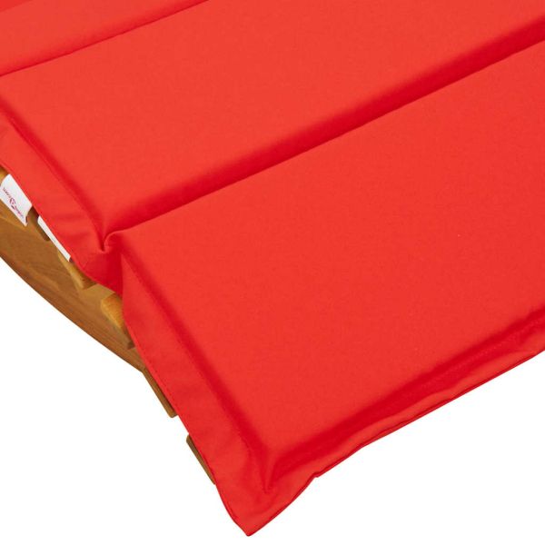 Шезлонг с възглавница 2 pcs Кафяво Солидно акациево дърво