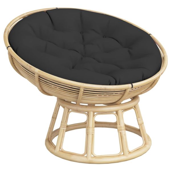 Кръгла възглавница черна Ø 100 x11 см Оксфорд плат