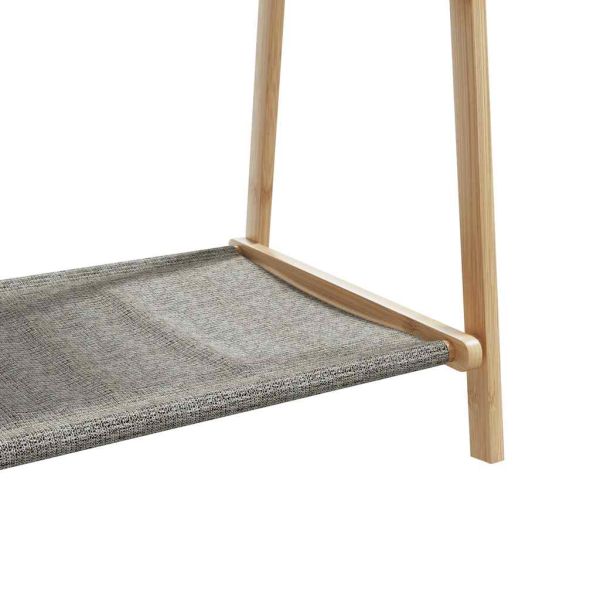 vidaXLL Закачалка за дрехи с рафтове 106x34x102 cm Бамбук