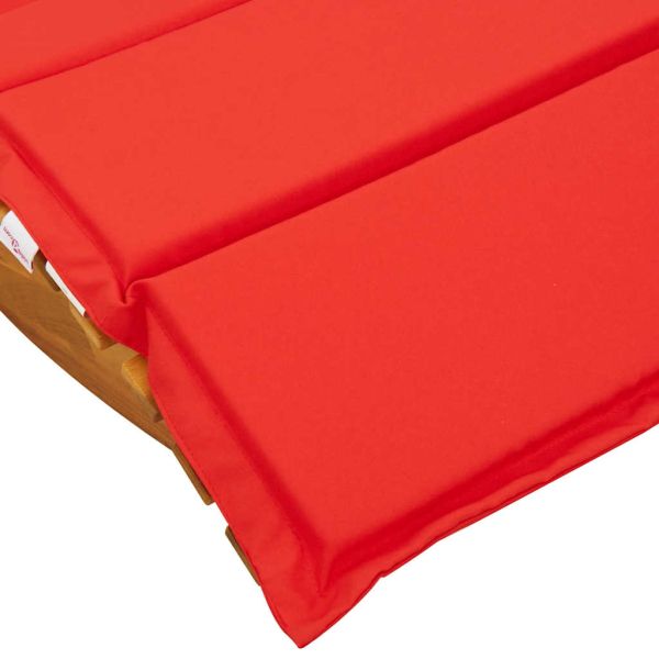 Люлеещ се шезлонг с възглавница, масивна дървесина, акация