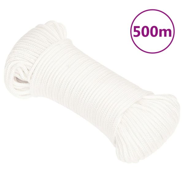 Въже за лодка бяло 4 мм 500 м полипропилен