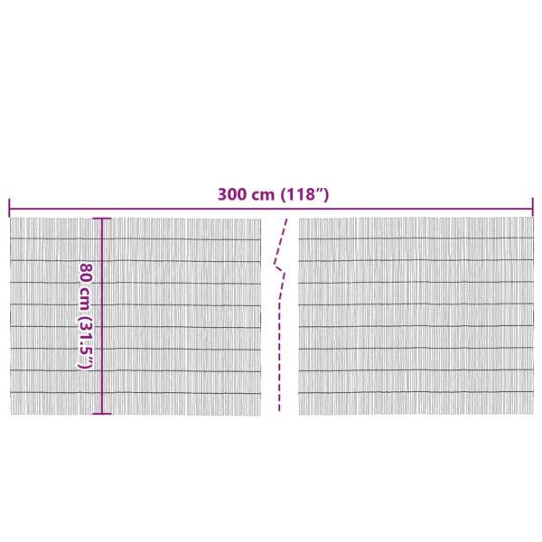 Градинска ограда 300x80 см тръстика