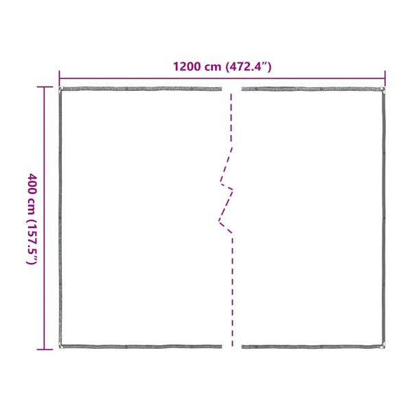 Прозрачен брезент с капси 4x12 m Полиетилен