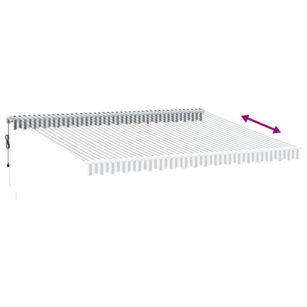 Автоматично прибираща се тента с LED антрацит и бял 450x350 см