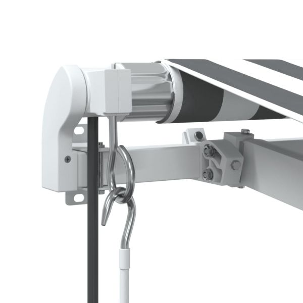 Автоматично прибираща се тента с LED антрацит и бял 450x350 см