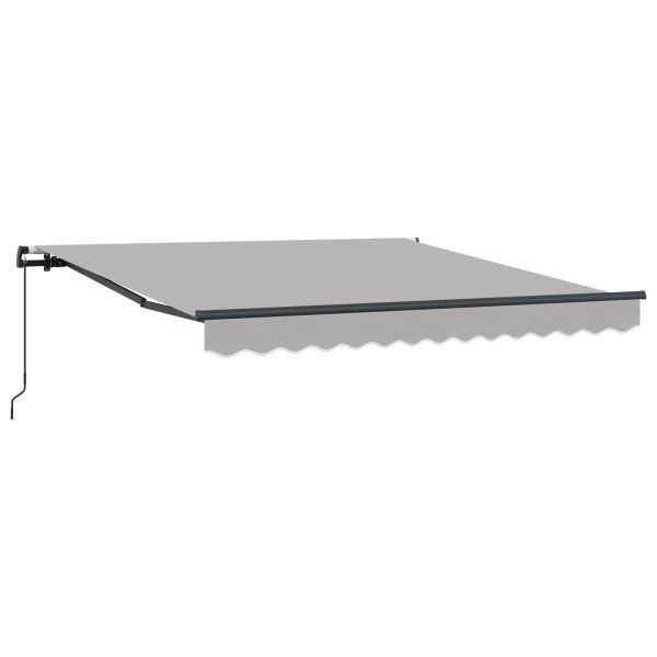 Прибираща се тента Светлосиво 300 x 250 cm Полиестер и алуминий