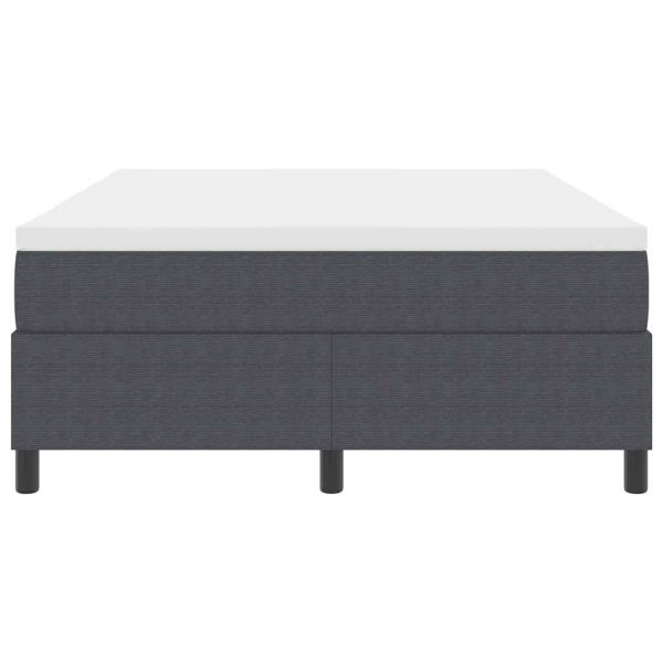Легло с пружинирана основа Тъмен сив и бял 160 x 200 cm