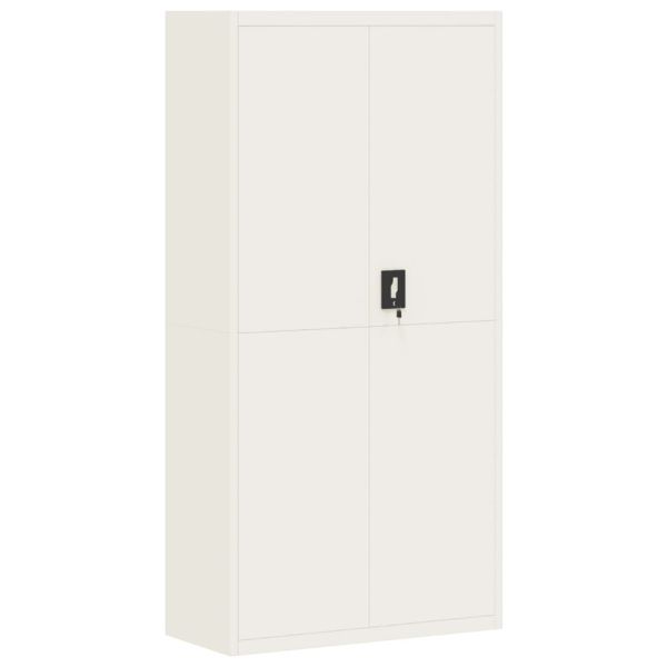 Шкаф за папки бял 90x40x180 см стомана