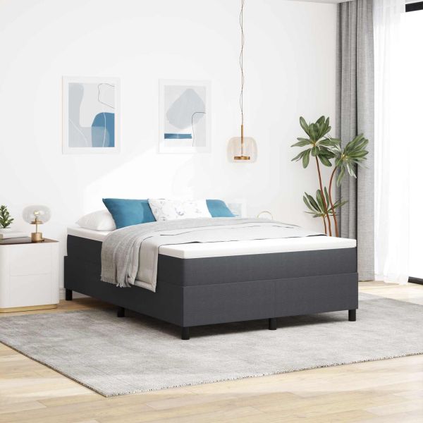 Платформено легло Тъмен сив 140 x 200 cm Кордюрова тъкан
