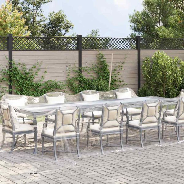 Прозрачен брезент с капси 4x10 m PVC