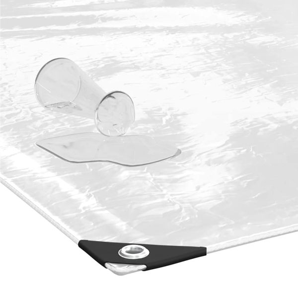 Прозрачен брезент с капси 4x10 m PVC
