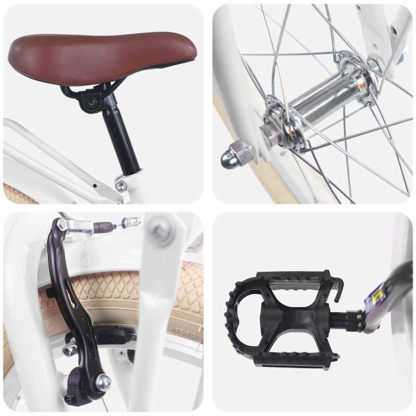 Детски Велосипед 20 инча за 6–11 години Бяло