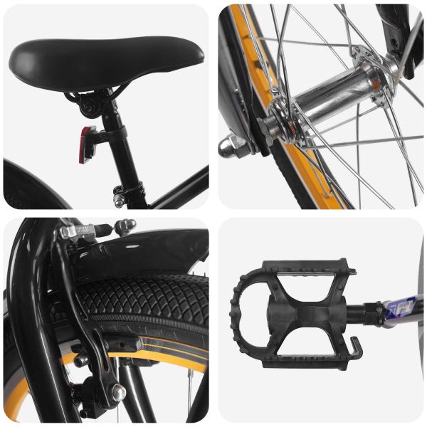 Детски Велосипед 20 инча за 6–11 години Черно