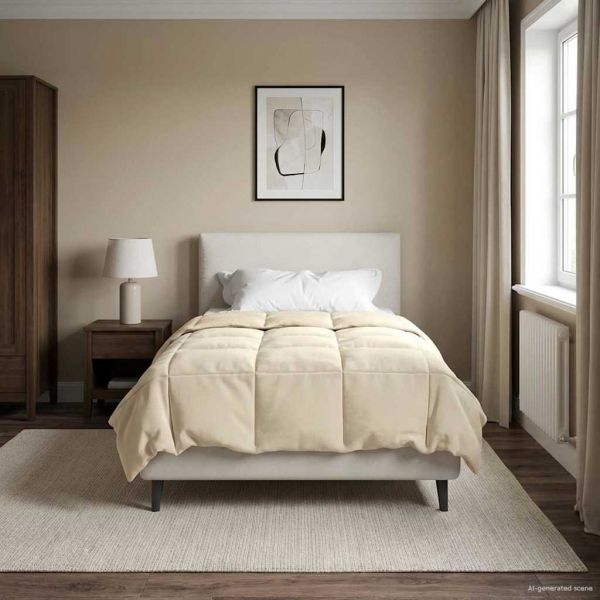 Пълно годишно юрганче Патичено Крем 140 x 220 cm Микрофибър