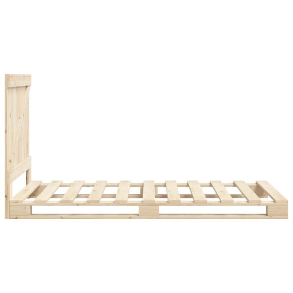 Рамка за легло с табла, 90x200 см, борово дърво масив